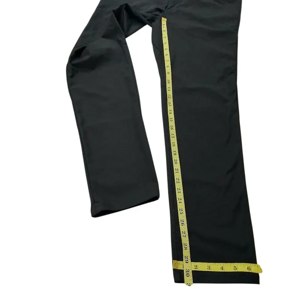 Lululemon ABC Slim-Fit Warpstreme Pants Mens 30x31 Black 5-Pocket Travel Golf